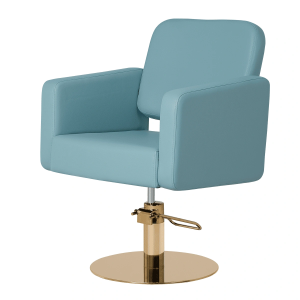 Парикмахерское кресло Одри, основание круг золото