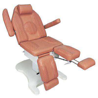 Педикюрное кресло ОНИКС-03, 3 мотора, Серебристый: вид 4