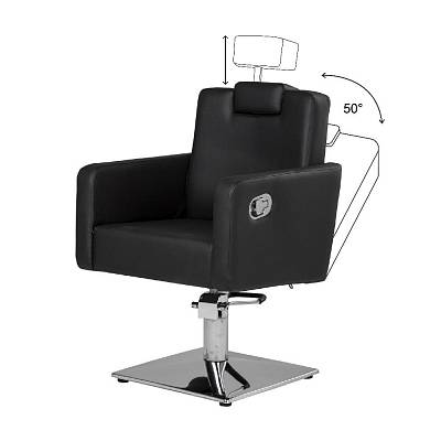 Парикмахерское кресло МД-166 гидравлика, регулировка спинки и подголовника