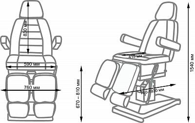 Педикюрное кресло Сириус-09 (Элегия-2В), 2 мотора: вид 20