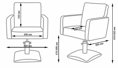 Парикмахерское кресло МД-165 с прострочкой и утяжкой: вид 6